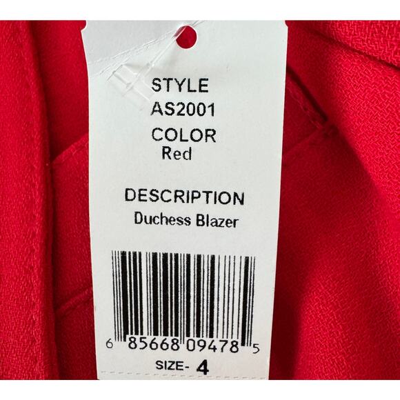 Smythe Classic Duchess Blazer Red - Picture 9 of 10